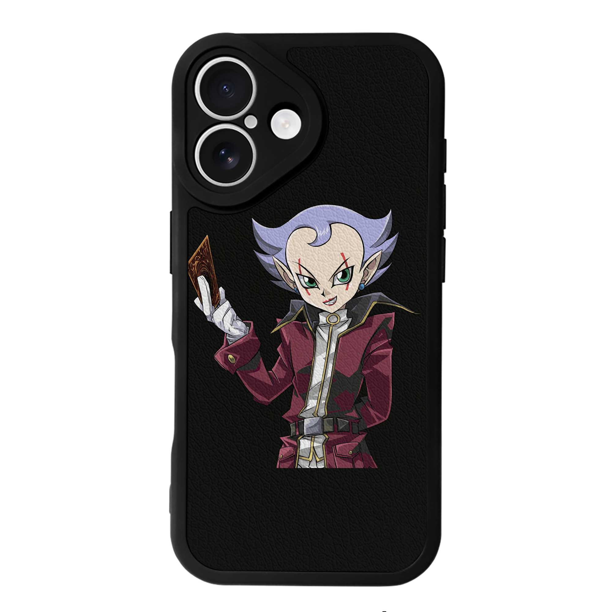 （画像用） 遊☆戯☆王 Yu-Gi-Oh! 【iPhone 16シリーズ対応】シリコンスマホケース（レザー調） 材質：シリコン